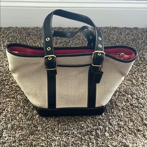 Stylish Canvas and Leather Tote Bag